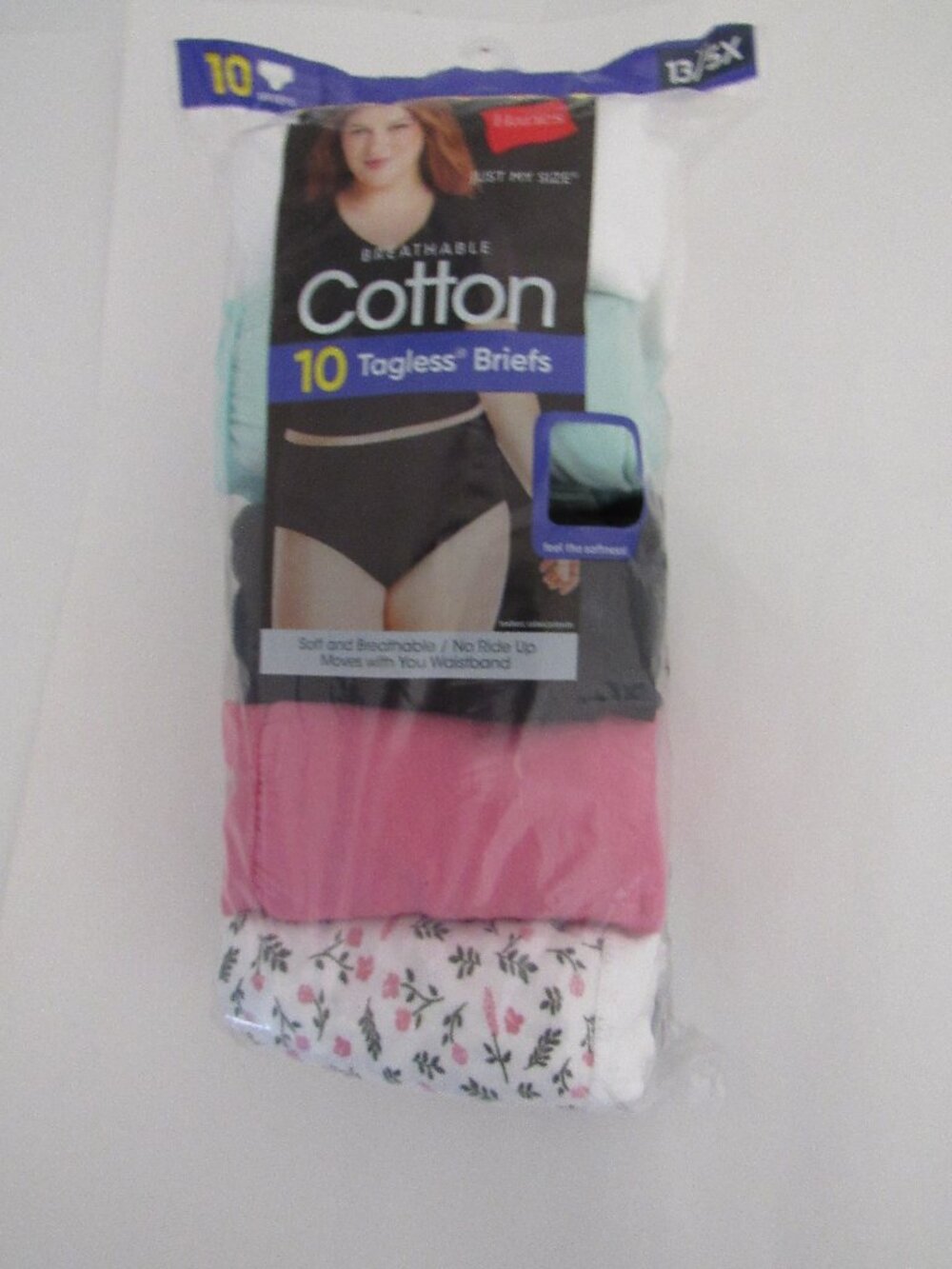 NEW WOMEN'S HANES 10-PACK COTTON BRIEFS SIZE 13(5X)